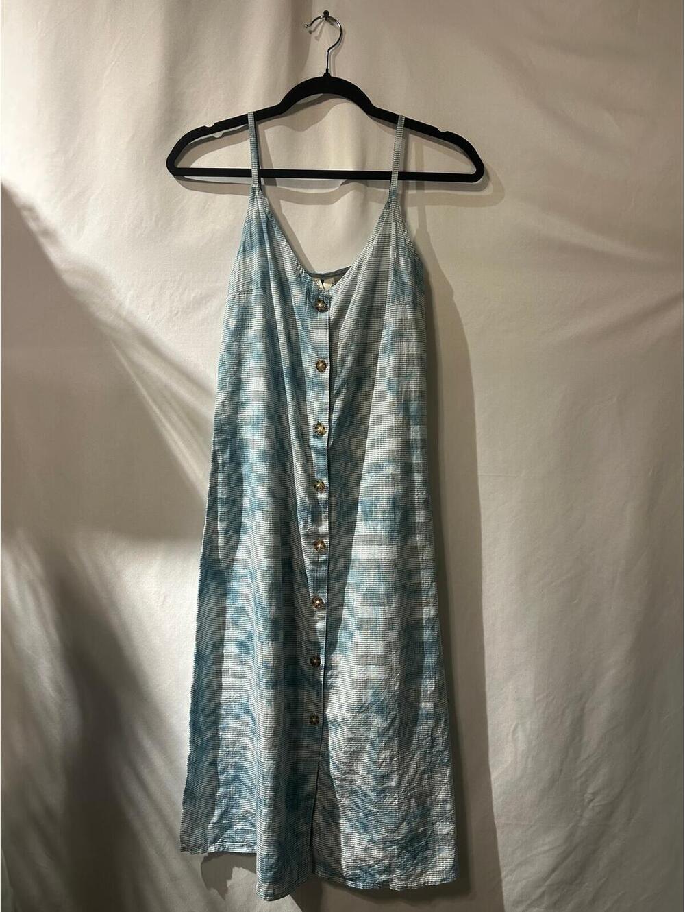 Roxy Button-Front Midi Dress XS